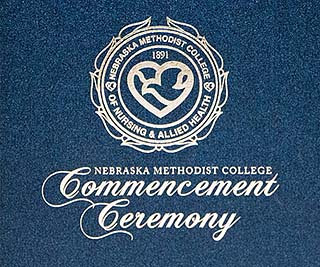 NMC Graduation Commencement Program with NMC seal featured prominently in metallic ink