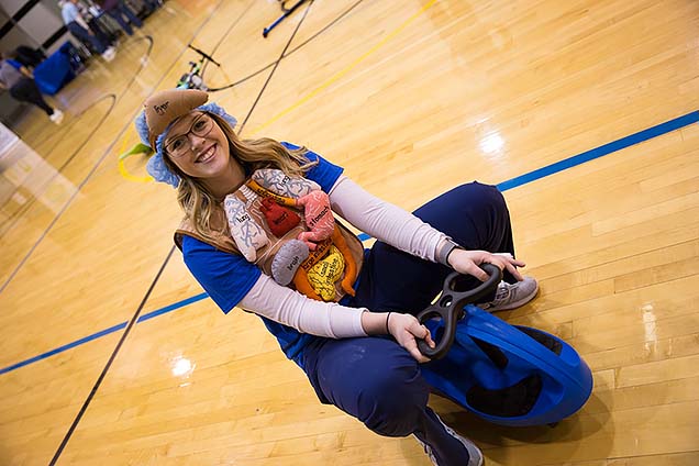 NMC nursing student at Minne Lusa Health Carnival. 