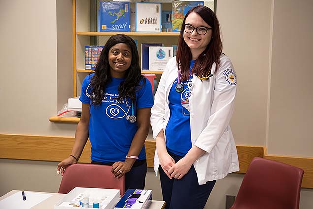 NMC nursing students helped provide lead testing and diabetes screening at the Minne Lusa Health Carnival.
