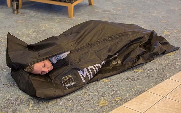 Demonstration of a body in a Body Bag