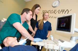 Cardiovascular sonography class at Nebraska Methodist College