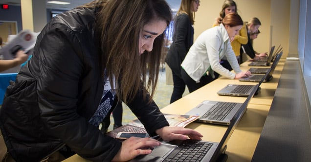 Students sign up for classes and access their student accounts prior to semester start.