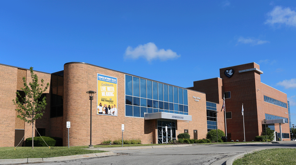 A photograph of the Nebraska Methodist College campus.