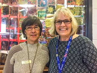 Carolina Padilla, founder and executive director of Omaha’s Intercultural Senior Center, with NMC nursing faculty member Kim Hall.