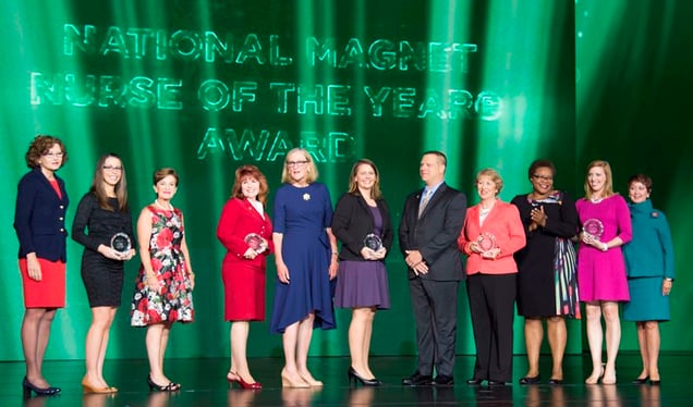 NMC alum Anne Boatright, is second from right,at 2016 Magnet Nurse of the Year Award ceremony.