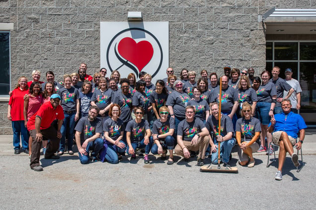 The team of NMC faculty and staff who volunteered at Heart Ministry Center with Fresh Start program members.