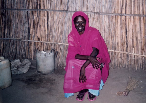 Anna pictured here in her home village.