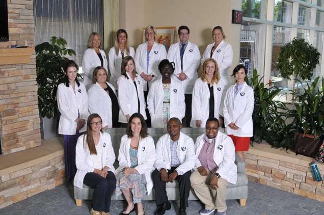 Fifteen students in the Doctor of Nursing Practice program received their white coats during a ceremony Friday. Fifteen students in the Doctor of Nursing Practice program received their white coats during a ceremony Friday.