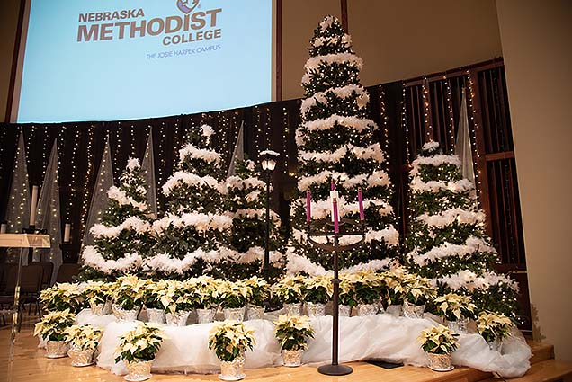 St. Andrew's Church was decorated for Christmas during December commencement.